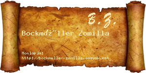 Bockmüller Zomilla névjegykártya